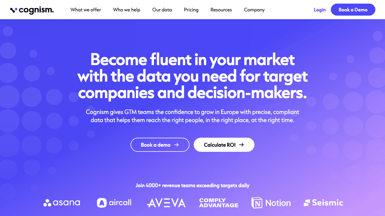 Cognism homepage