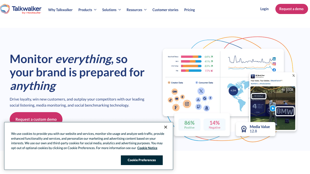 Talkwalker homepage