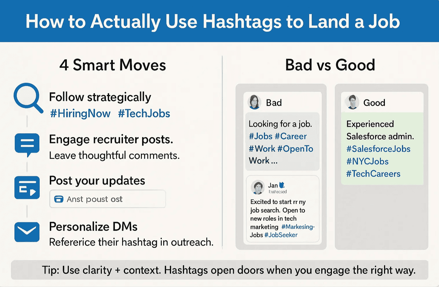 Wie man Hashtags tatsaechlich nutzt, um einen Job zu bekommen