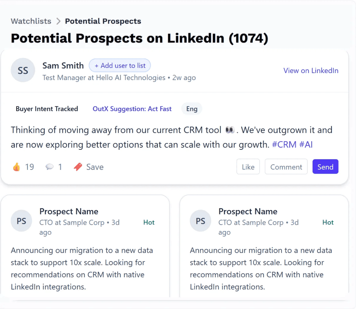 Watchlist-Interessenten