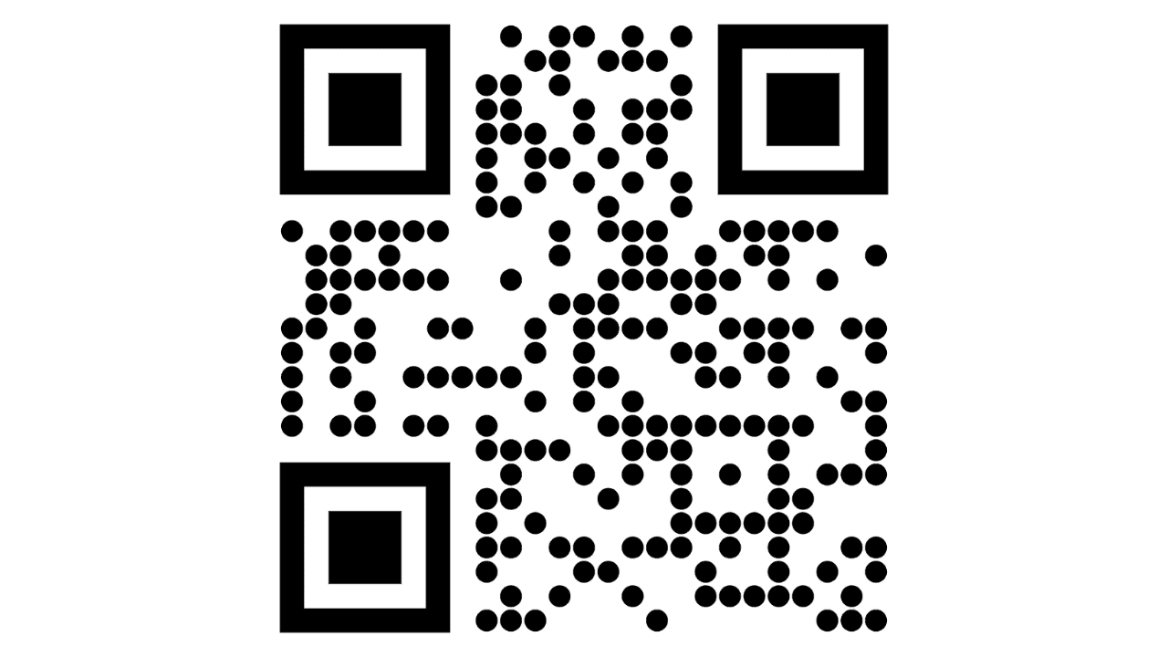 Example of a QR code made using third party application