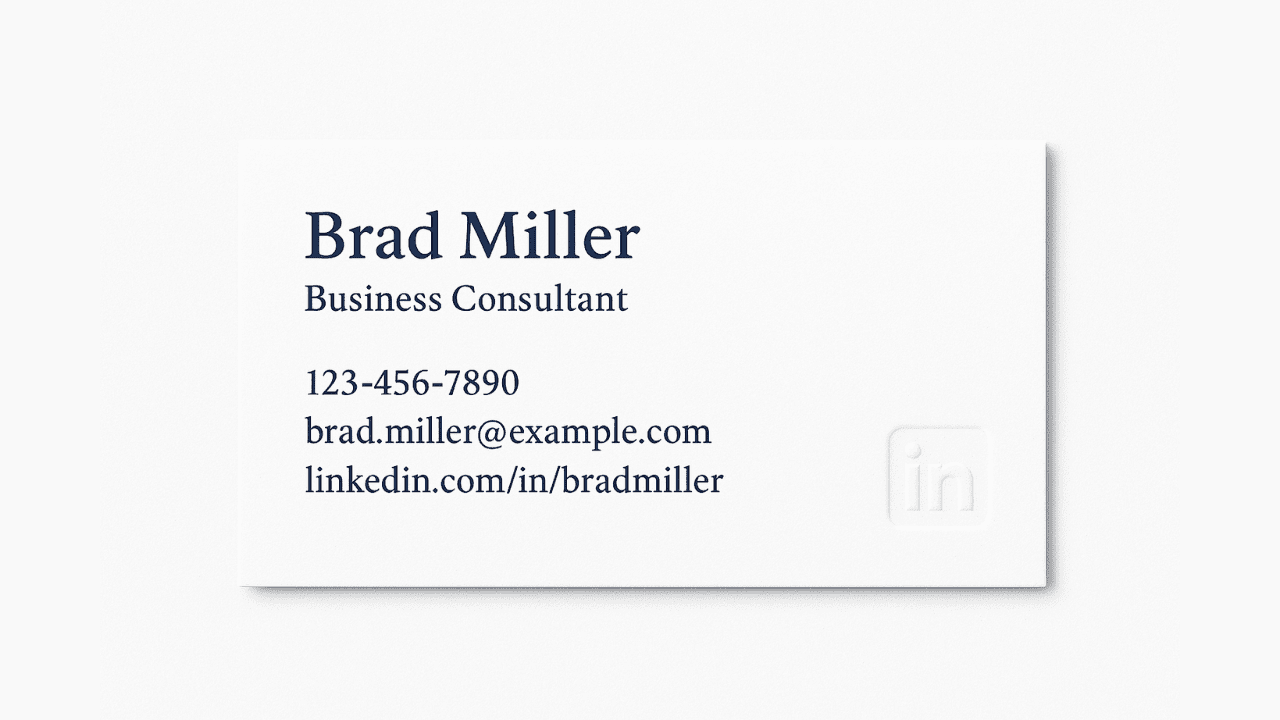 Minimalist Business card