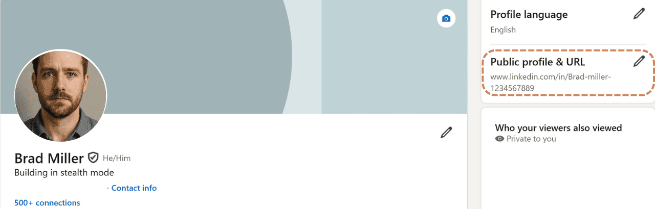 Profil und URL bearbeiten