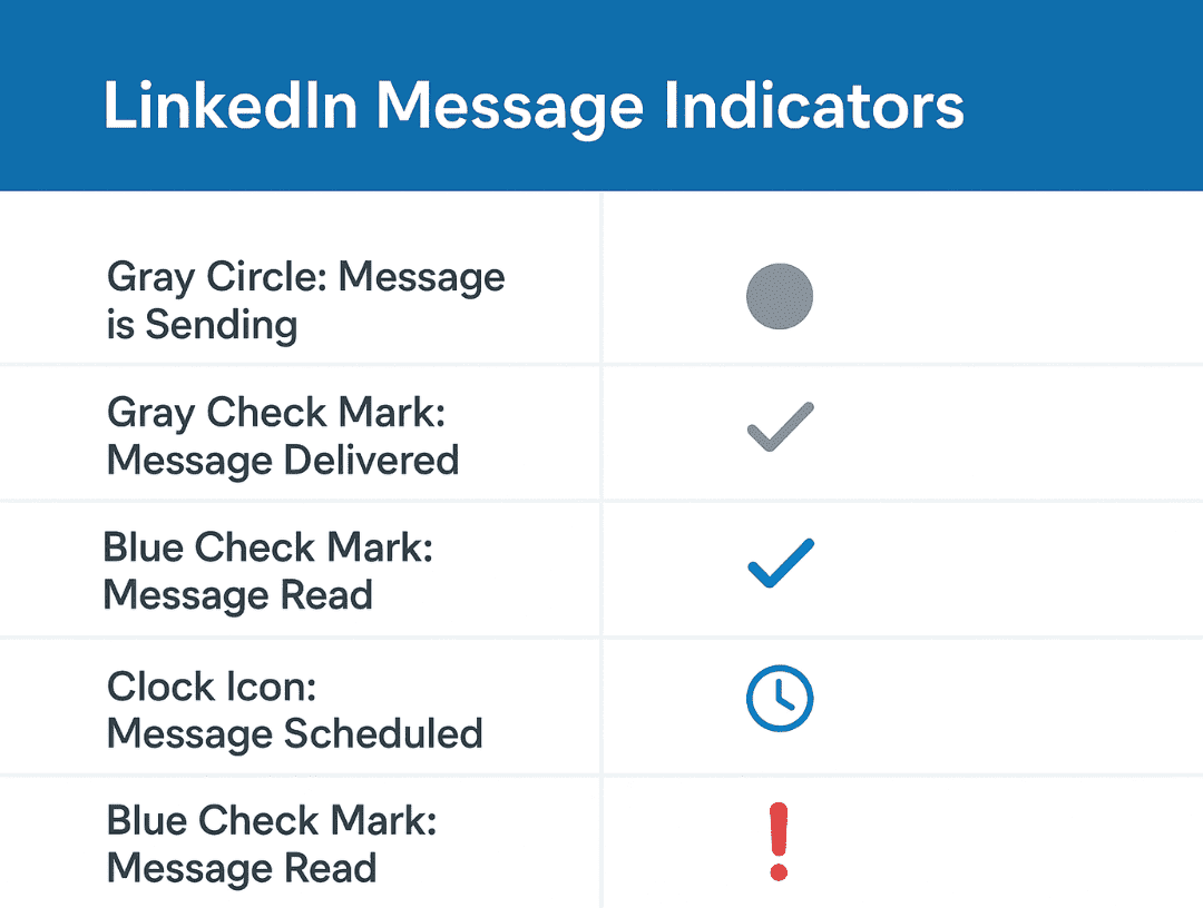 Linkedin message indicators