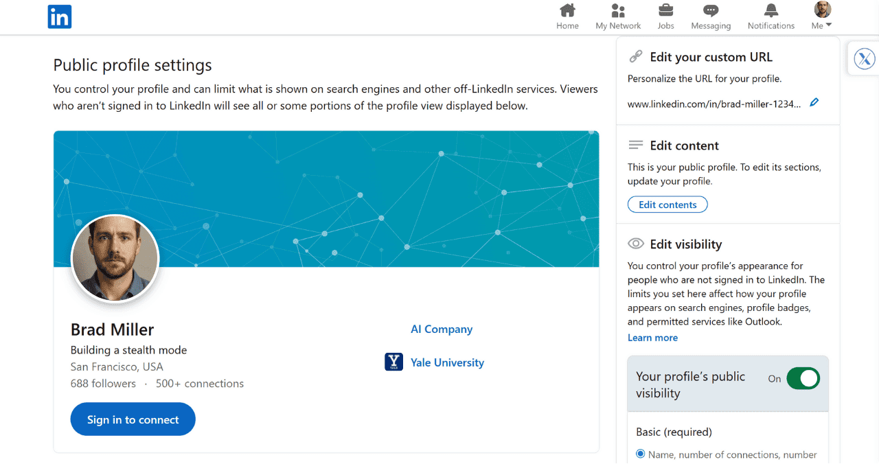 Ihr LinkedIn aus Sicht anderer ansehen