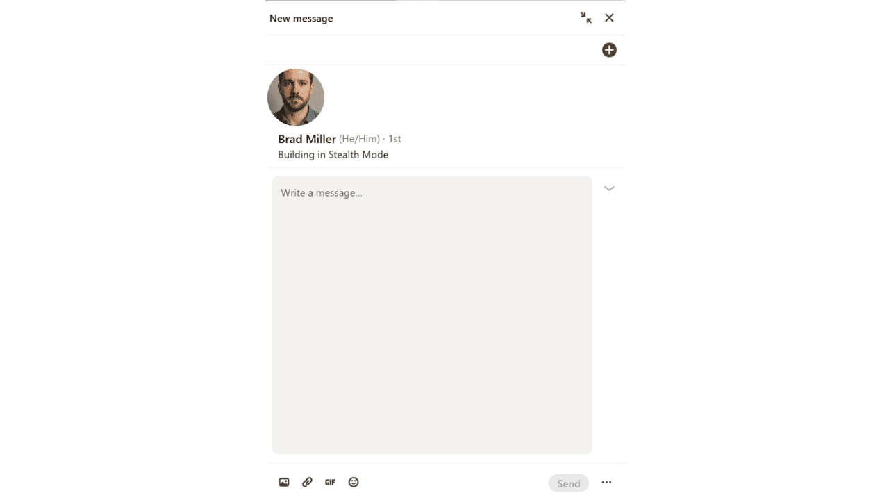 Senden von Standardnachrichten an jemanden