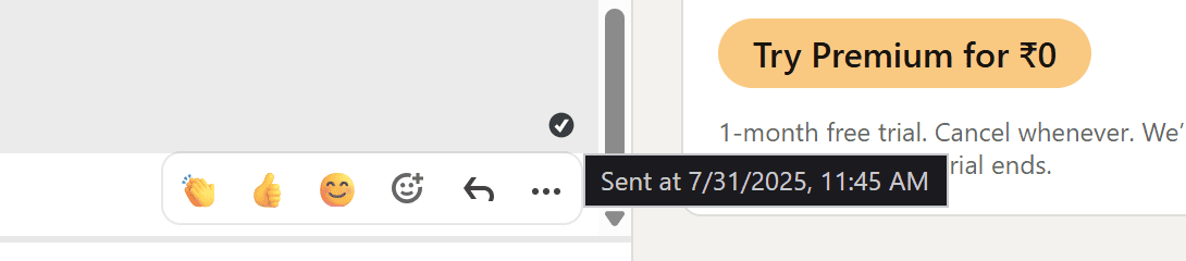 LinkedIn read receipts