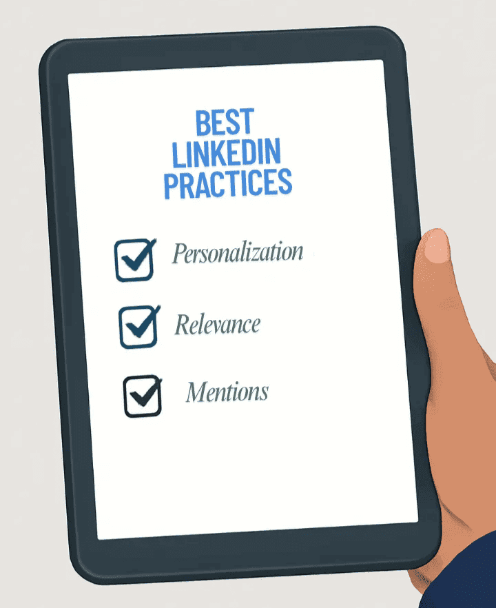 Illustration showing pitfalls of LinkedIn introductions like lack of consent and vague messaging.