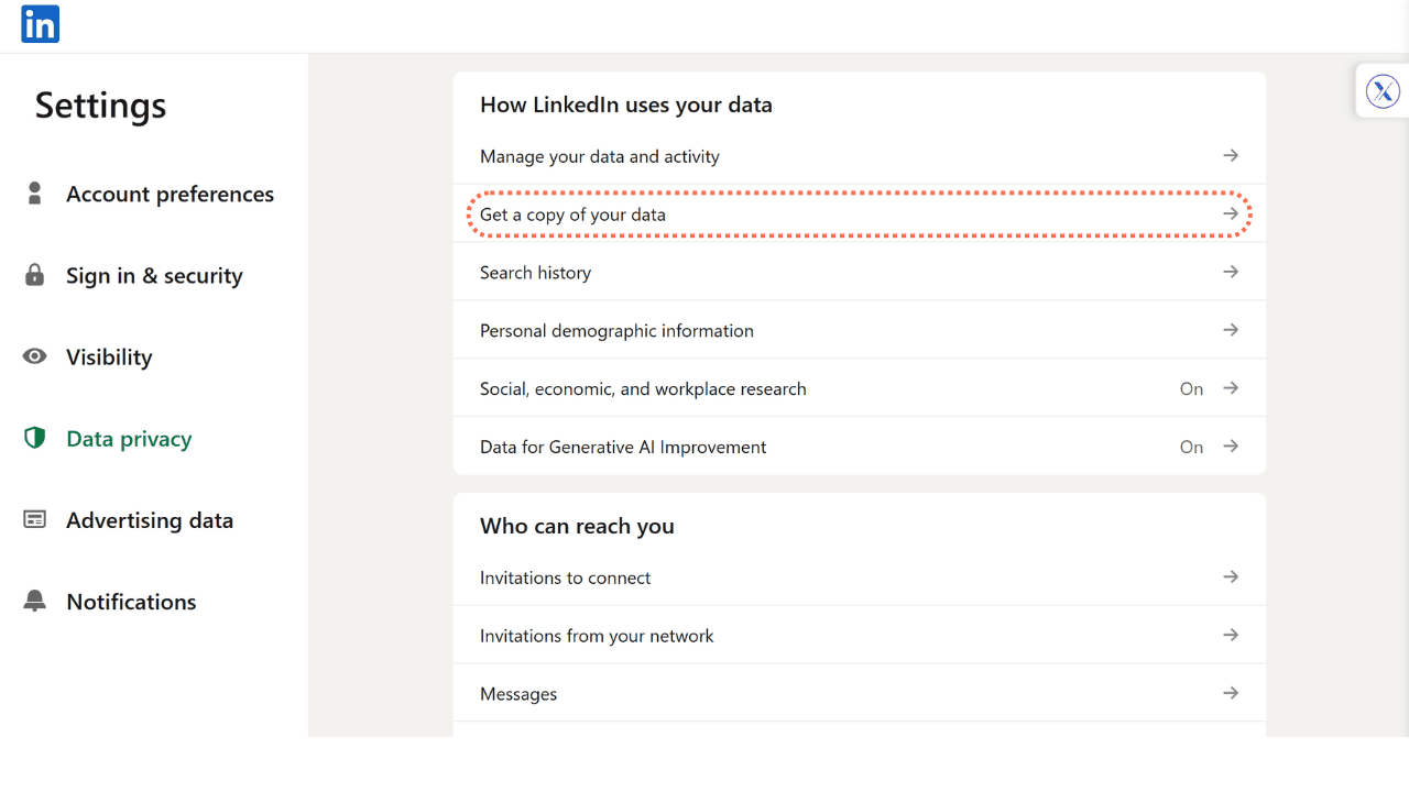 Kopie Ihrer Daten anfordern