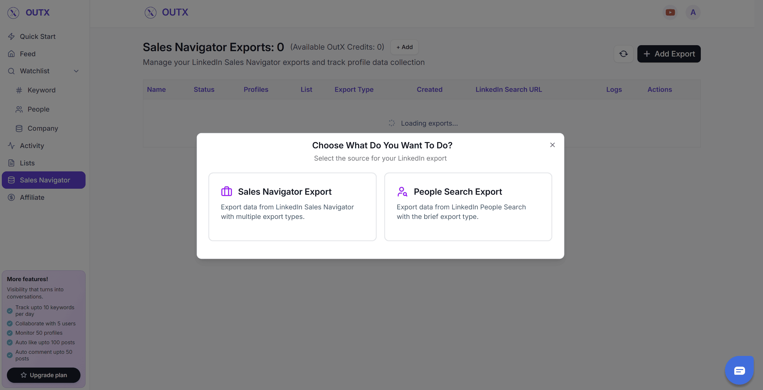 Typen des Datenexports