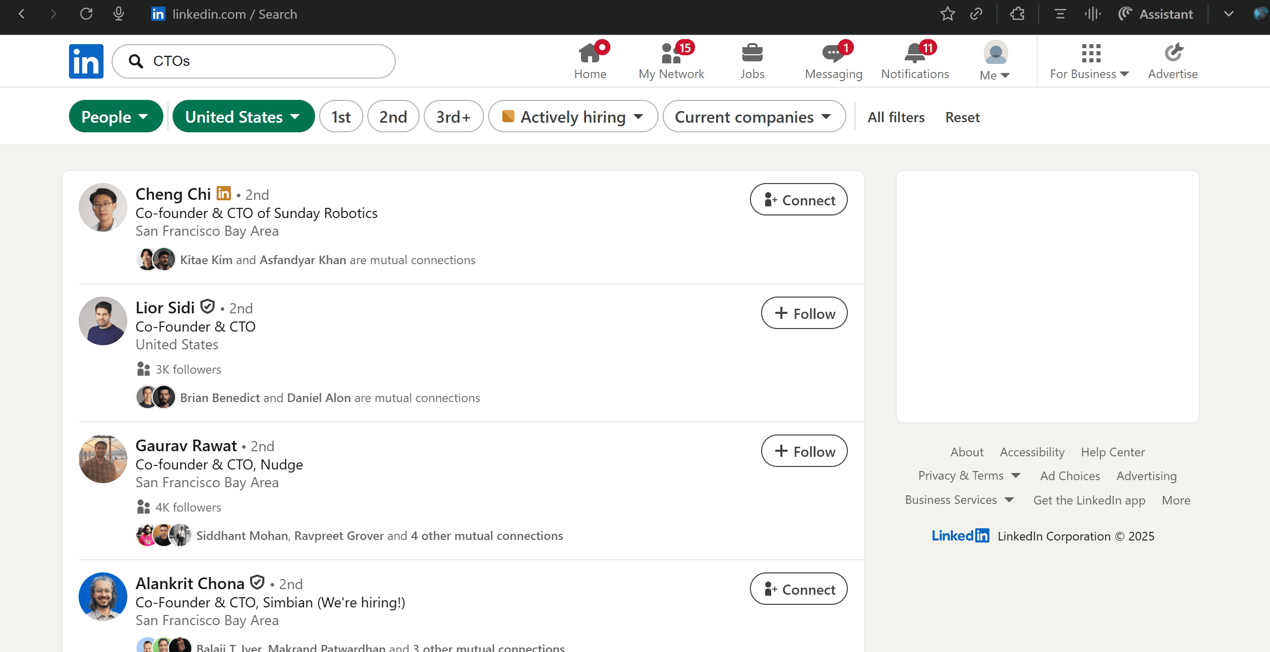 Zur LinkedIn-Suchleiste navigieren