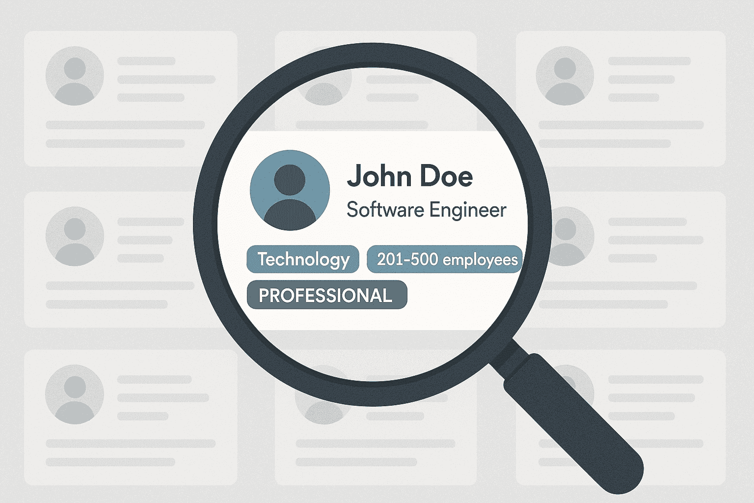 Illustration einer Person auf LinkedIn, die mit LinkedIn Lead Gen interagiert hat