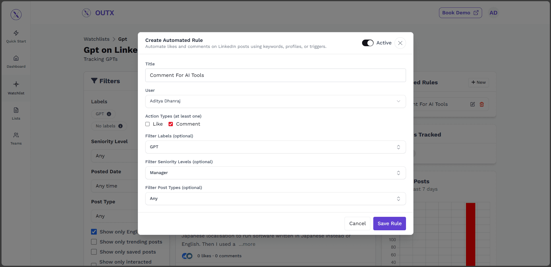 LinkedIn-Likes und Kommentare automatisieren