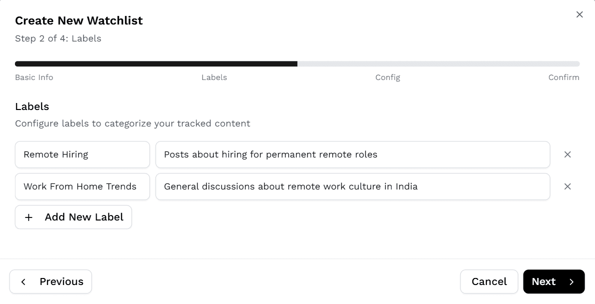 Labeling your watchlist