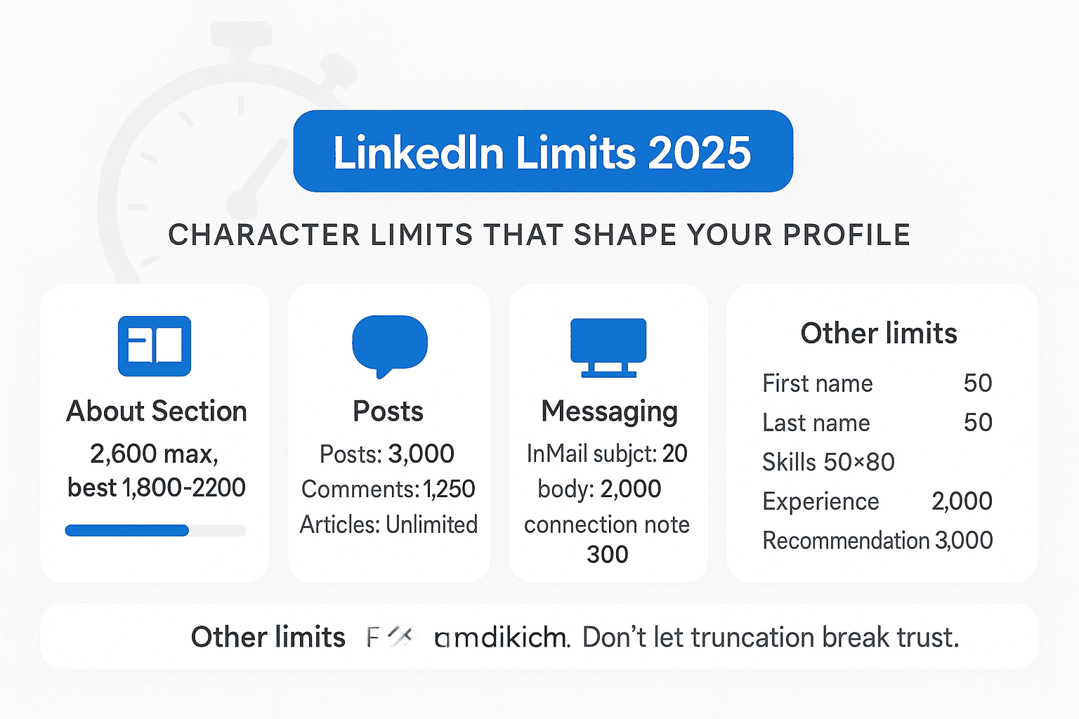 LinkedIn About Section Character Limit 2026