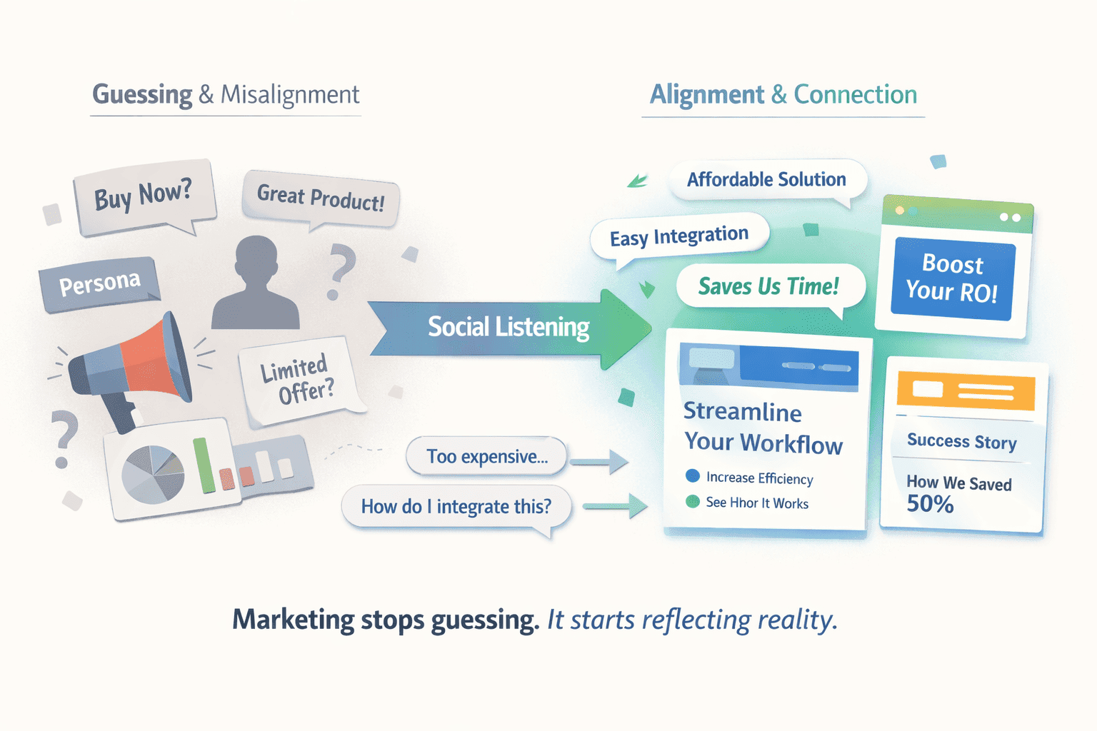 Marketing hoert auf zu raten und beginnt, sich auszurichten