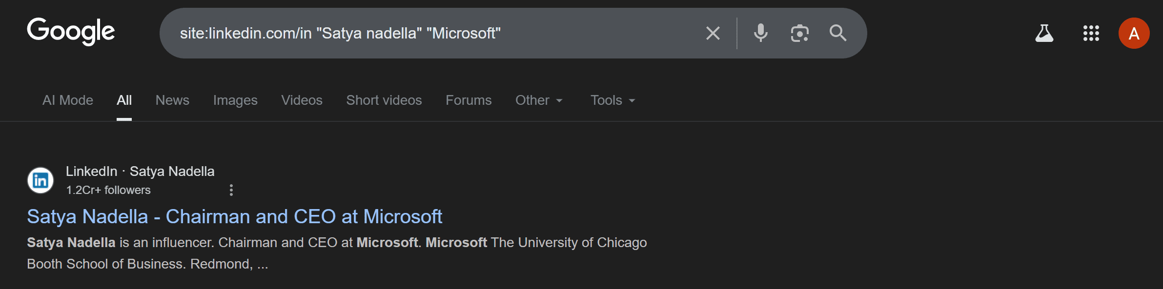 getting link from google site