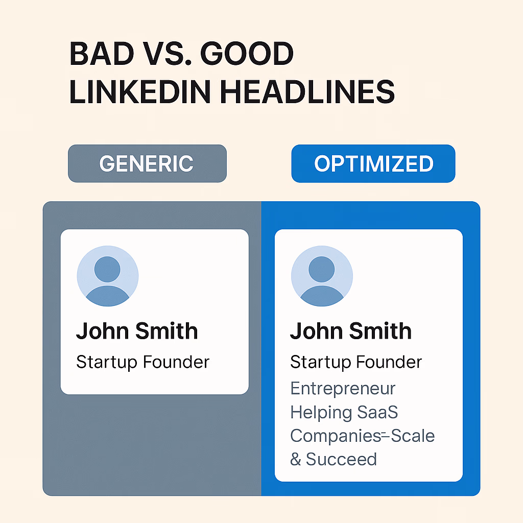 LinkedIn headline example