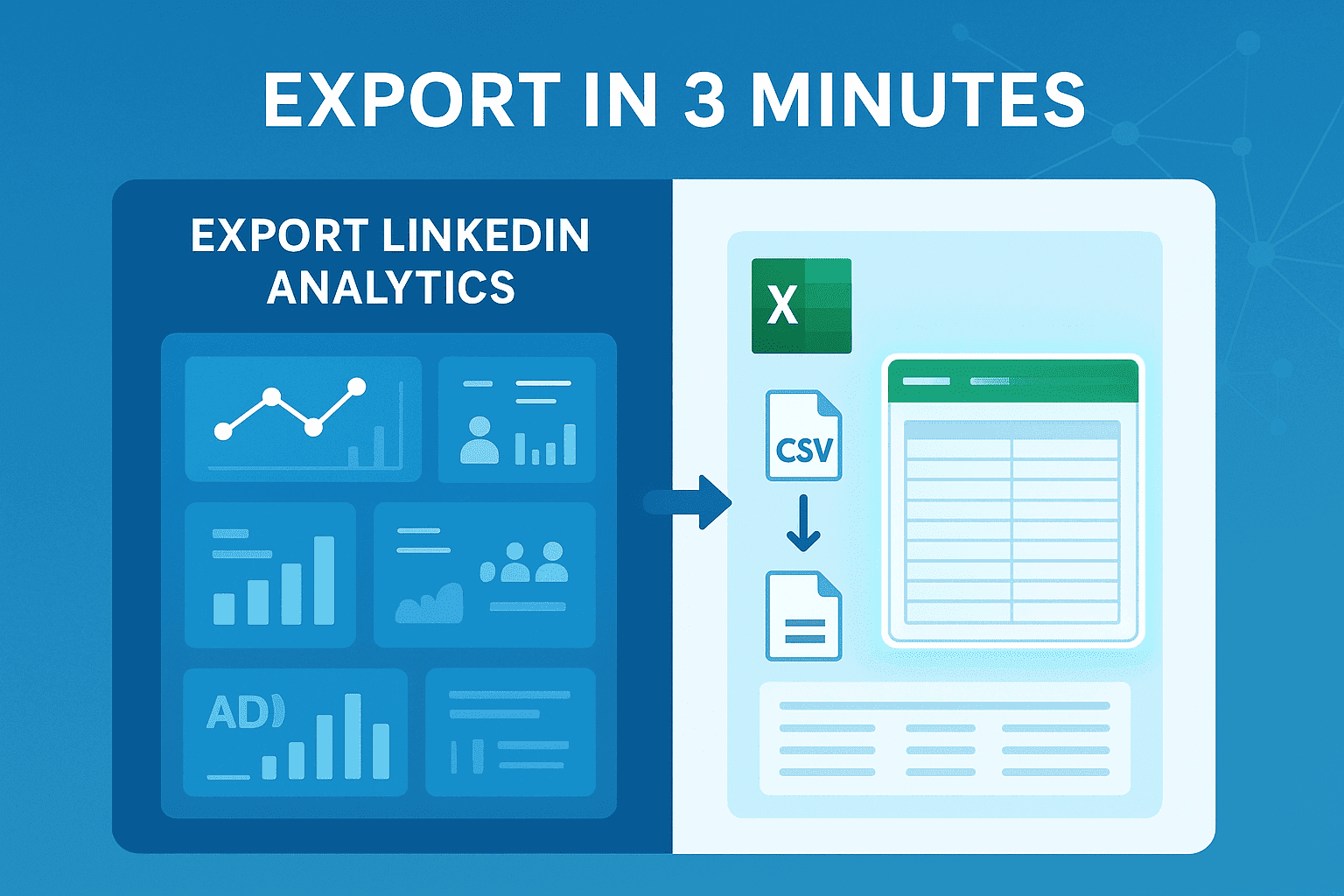 LinkedIn-Analytics nach Excel exportieren